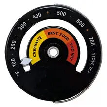 Магнитный термометр для дровяных плит с питанием от жары Температурный датчик для сгорания бревен горящая плита
