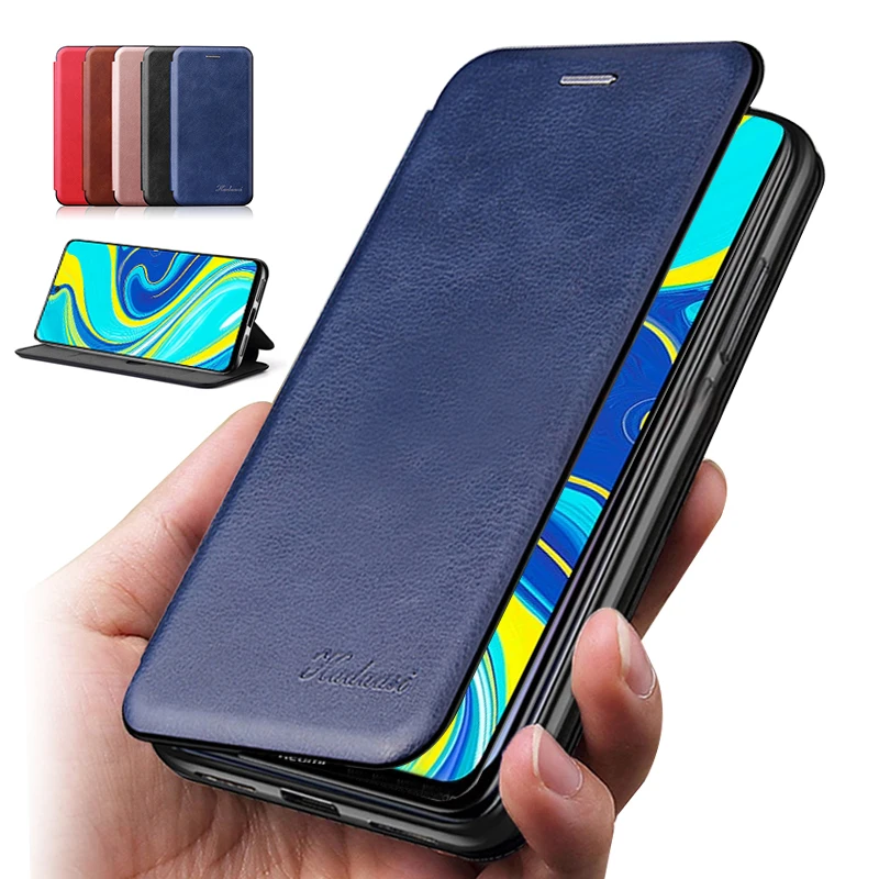 Чехол для телефона readmi note 9 s кожаный откидной Чехол-книжка с бумажником и