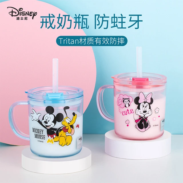 Minnie Mouse Water Bottle Built Straw  Water Bottle Mickey Minnie - Disney  Kids - Aliexpress