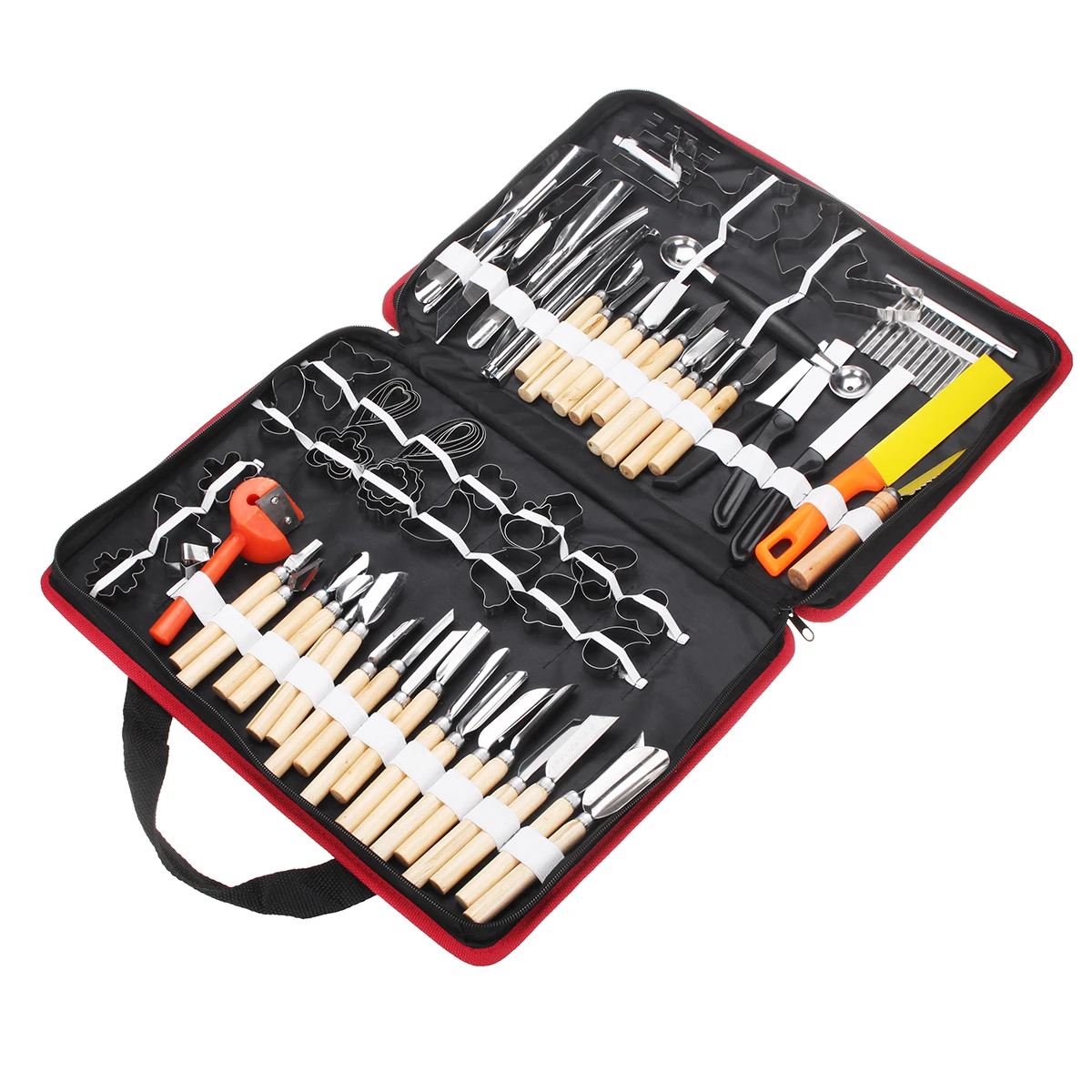 

Hot 80PCS/Set Kitchen Carving Tool Kit Set with Portable Storage Bag Bakeware Vegetables Food Fruits Cooking Decorating Tools Ga