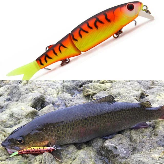 US $4.22 Hunthouse fishing lures wobber pike fishing jointed bait with hook for bass fishing and freshwater 