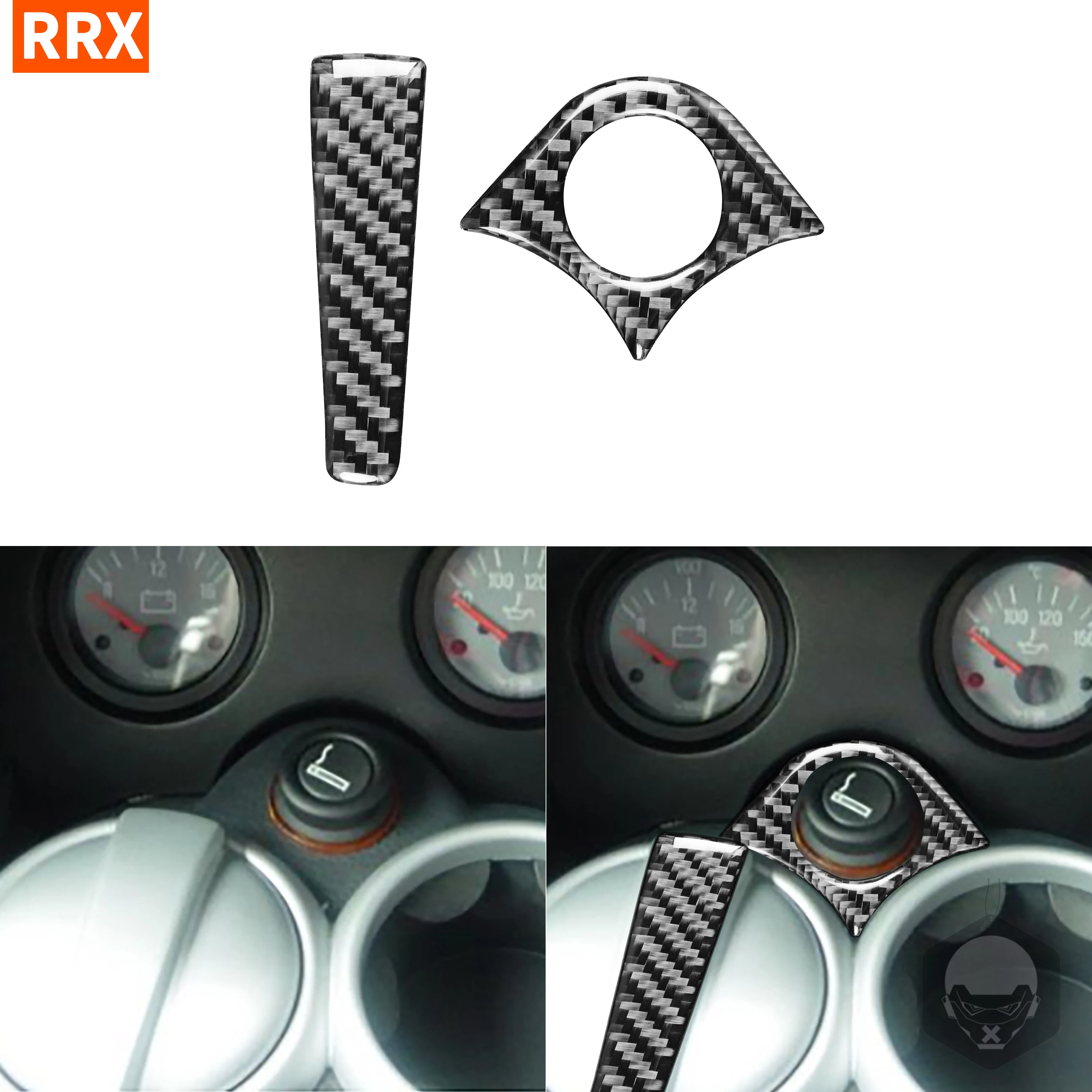 

Cigarette Lighter Panel Carbon Fiber Stickers Decorative Strip For MINI COOPER R50 R53 2002 2003 2004 Car Interiors Accessories