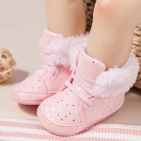KIDSUN 2021 Winter New Baby Booties Boy Girl Boots Cotton Soft-Sole Non-Slip Warm Toddler First Walkers Infant Crib Shoes 6