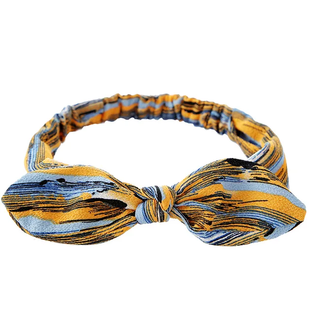 Plain Polyester Bunny Ears Headband For Women Female Elastic Bow Hairband Women's Headwear Hair Accessories повязка на голову 29