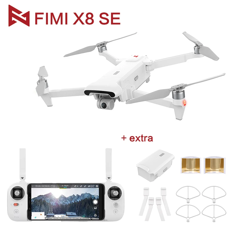 FIMI X8 SE Радиоуправляемый Дрон с 4K HD камерой 5 км FPV 33mins полета RTF батарея посадочные части подарки - Цвет: 2pcs battery set