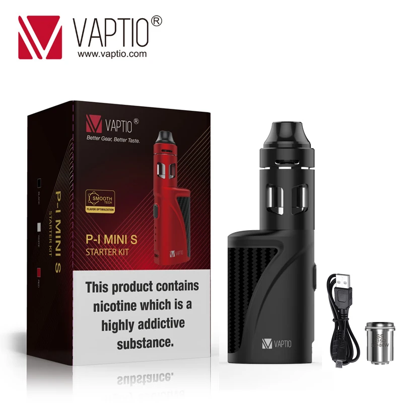 

Vaptio P1 Mini S Vape Kit with 1300mAh Built in Battery Vape Mod 50W&2ML Atomizer Vaporizer e cig