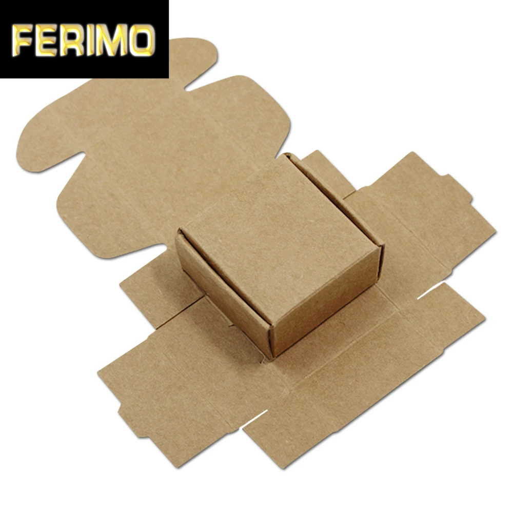 Blank Brown Kraft Paper Small Gift Package Box Paperboard Candy Snack Chocolate Packing Carton Board 1.57&quotx 0.78&quot | Дом и сад