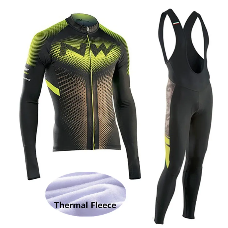 2019 зимний термальный флис NW Велоспорт Джерси Ropa Ciclismo Mtb с длинным рукавом Одежда