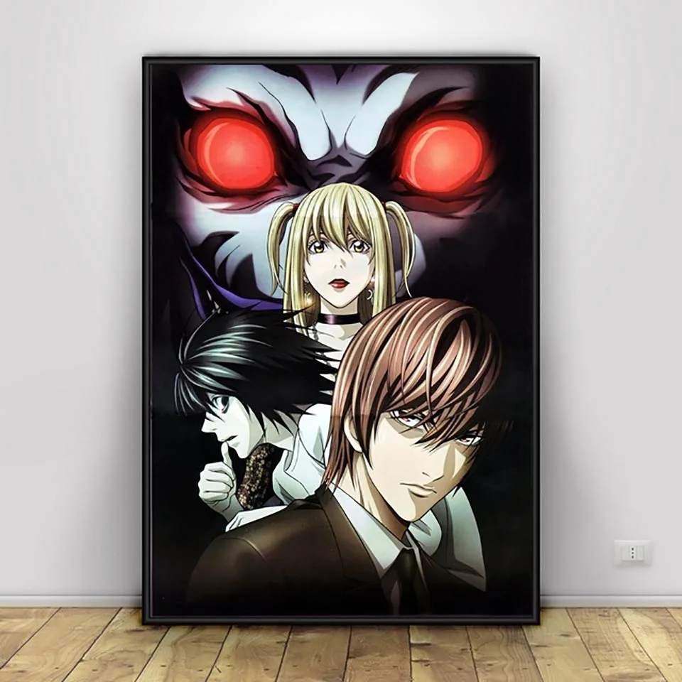 

HD Canvas Painting Wall art With Frame Anime Death Note Picture Nordic Prints Poster Modular Canvas Painting For Living Room
