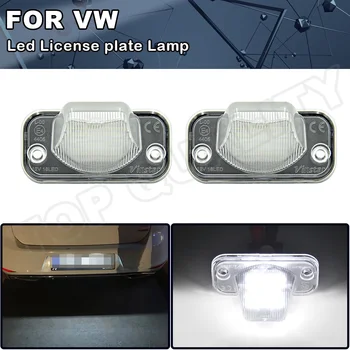 

2PCS LED Clear Car Number License Plate Light For VW T4 90-03 Passat B5 B6 Variant Candy Jetta Syncro Touran Transporter 2003-