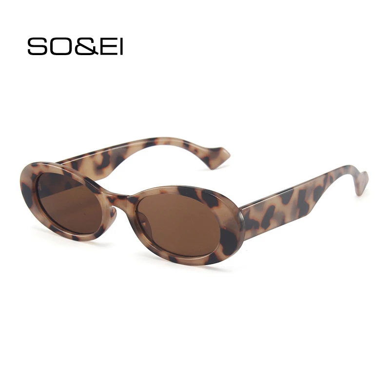 SO & EI Ins gafas de sol pequeñas para y mujer, lentes de leopardo Vintage de Color gelatina, populares, a la moda, sol para mujer| - AliExpress