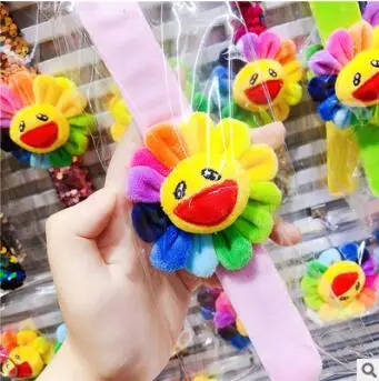 60 шт./лот DIY мульти ткани Подсолнух круглые очки Улыбка лицо браслеты Инструменты для укладки волос аксессуары HA782
