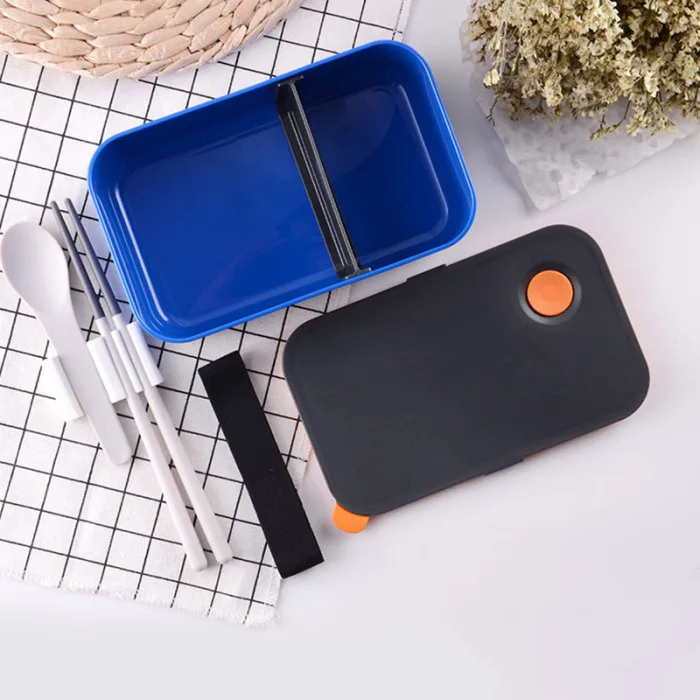 Ланч-бокс 1000 мл с 2 съемными отделениями экологичный BPA Free Bento box PI669