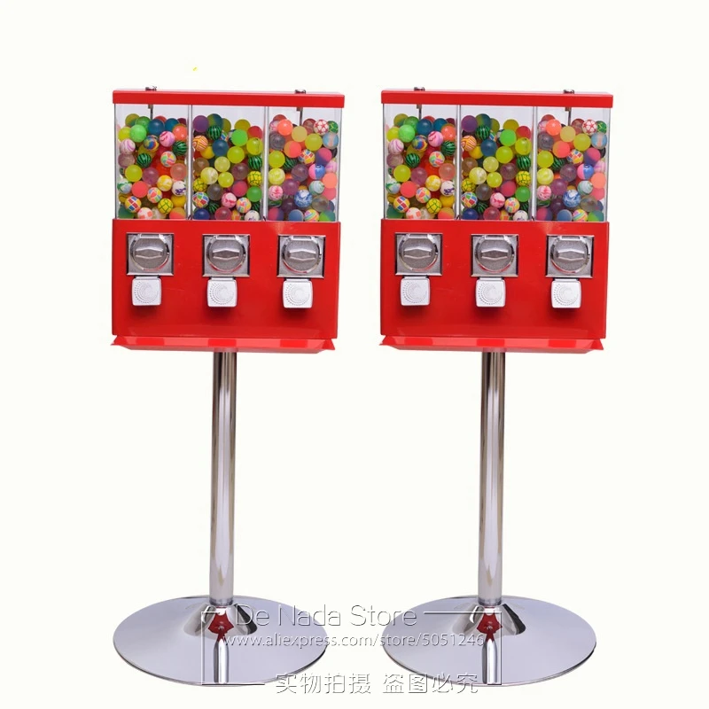 Indoor Game Room Kids Play Coin Operated Arcade Game Machine Bouncy Ball Candy Gashapon Capsules Toy Prize Gift Vending Machine
