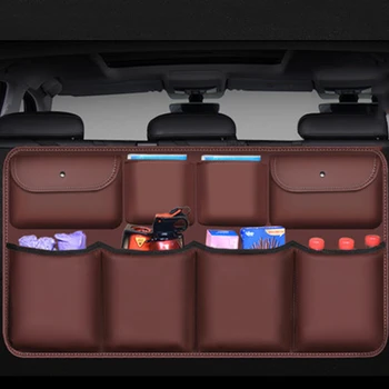 

Car Trunk Organizer Adjustable Backseat Storage Bag Net Oxford Automobile Seat Back Organizers Car Interior Accessories Supplies