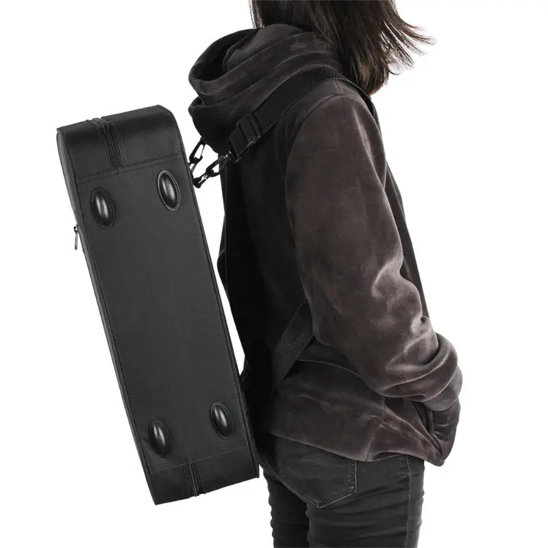 600D Water-resistant Gig Bag Box Backpack Oxford Cloth for Trumpet with Adjustable Dual Shoulder Strap Pocket Foam Cotton Padded
