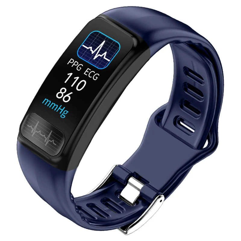 Blue MKS Smartband PPG ЭКГ-браслет кровяное давление смарт-браслет пульсометр фитнес-браслет трекер активности здоровье смарт-браслет - Цвет: Blue