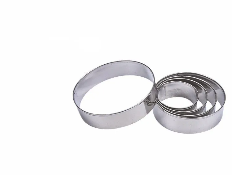 Circular hexagonal star mousse ring stainless steel 5 piece cake circle DIY cheesecake biscuits die mold baking tools bakery