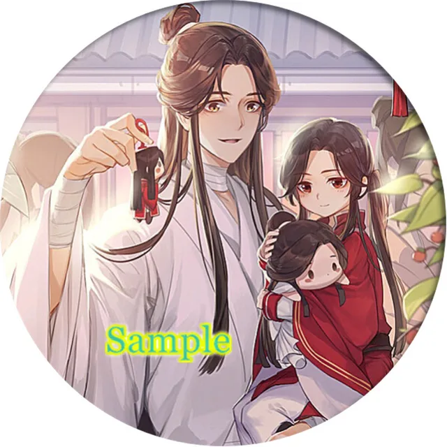 Cartoon tian guan ci fu Hua Cheng Xie Lian Cosplay Badge Brooch Pin Anime Accessories For Clothes Backpack Decoration gift 10