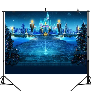 

Lyavshi photography backdrop Christmas tree winter Wonderland castle background for photo studio new design camera fotografica