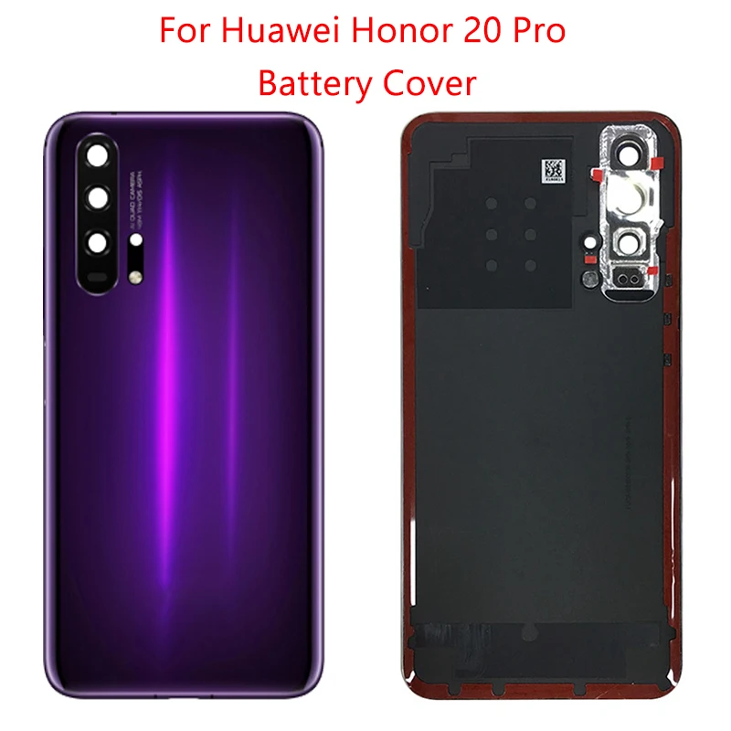 

AAA Quality For Huawei Honor 20 Pro Battery Back Cover Housing Door Camera Glass Lens Frame Honor Honor 20 Pro Battery Cover