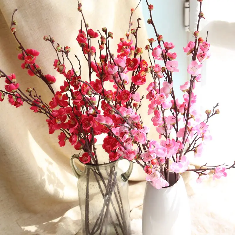 Diy Silk Artificial Flowers Plum Blossom Floral Fake Flowers Wedding
