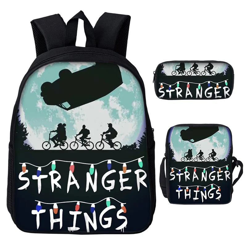 

High Quality School Bags For Boys Backpacks Child stranger things Book bag Kids Shoulder Bag Satchel Knapsack