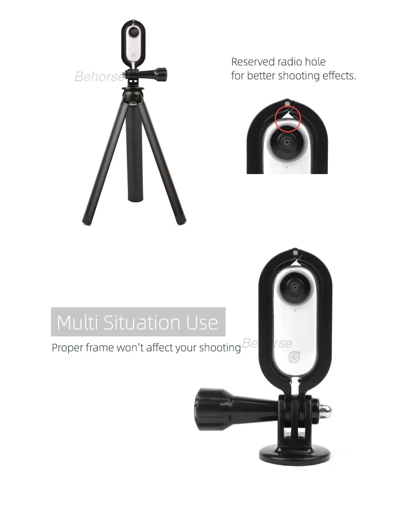 Металлический Адаптер для Insta360 go с расширенной рамкой + база винт адаптер