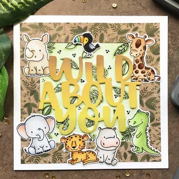 

Animal Zoo Metal Cutting Dies and Clear Stamp Set For DIY Scrapbooking Embossing Paper Cards Die Cuts Photo Album Making Craft