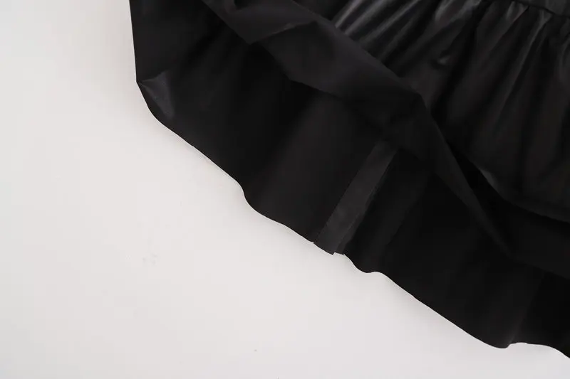 Linjiashop, Черная Женская юбка, искусственная кожа, повседневная, Осень-зима, свободная, размера плюс, элегантная, Женская юбка, низ, для женщин,, весна, Новинка