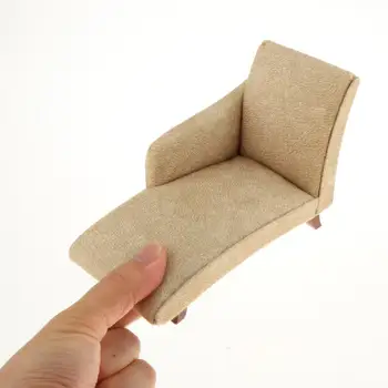 

1:12 Yellow Dollhouse Mini Sofa Cute Vintage Recliner Exquisite for OB11
