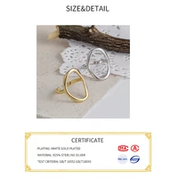 925 Sterling Silver Rings For Women Hollow Out Gold Color Temperament Personality Fashion Female Trendy Resizable Opening Rings - Image 2