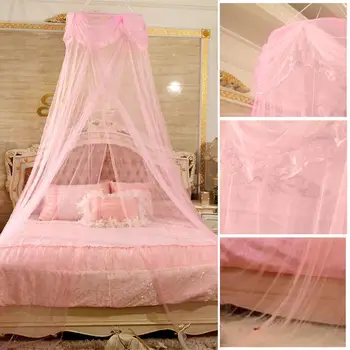 

Polyester lace bedspread Dome Lace Mosquito Net Princess Queen Home Decoration Canopy Mosquito Net Tent for Bedroom