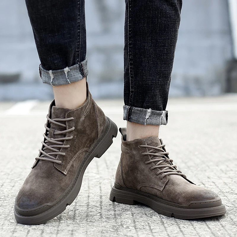 Winte/теплые мужские ботинки; зимние водонепроницаемые ботильоны; дезерты; уличные плюшевые рабочие зимние ботинки; мужские кроссовки