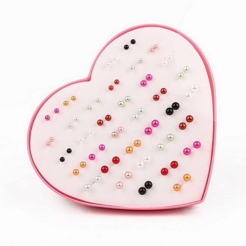 Multi-style Colorful Animal Heart Star Moon Geometric Crystal plastic Stud Earring Set For Women Girls Jewelry Gifts