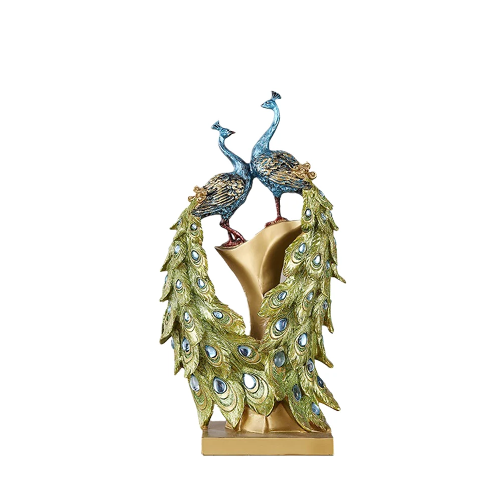 

1 Pc Couple Peacock Ornament Pretty Creative Elegant Furnishing Articles Room Decoration Desktop Ornament For Shop Bar Home