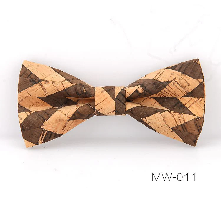 Регулируемая Пробка деревянный галстук-бабочка для мужчин деревянный галстук-бабочка галстук мужской ручной работы твердый галстук-бабочка для мужчин аксессуары для свадебной вечеринки галстук - Цвет: MW-011