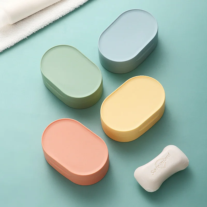 Set Da 2 Portasapone Da Viaggio Con Drenaggio – Giallo E Verde, A Prova Di Perdite, In Plastica Rigida, 11,5x7,5x4,8 Cm
