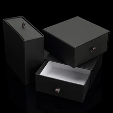 Высококачественная простая черная Подарочная коробка, рождественские и новогодние вечерние часы с кошельком и шарфом,, рекламная Подарочная коробка B203D