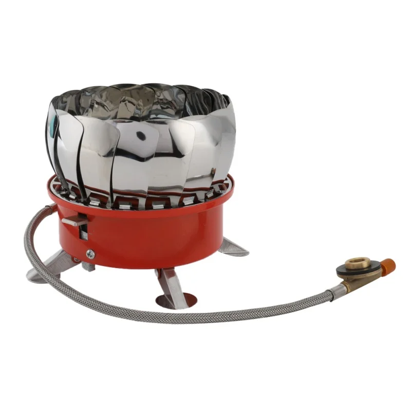 Ветрозащитная плита для кемпинга, удлиненная трубчатая тара, газовая плита, стальной сплав, для пикника, барбекю с удлиненной трубкой