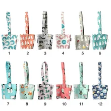 1 шт. переносная дорожная чашка Сумка переноска из чистого хлопка скатерть стаканчик Крышка для молока чай сок прекрасный без запаха маленькая подарочная сумочка 12 видов