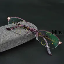 Синие световые блокирующие прогрессивные мультифокус очки для чтения женские регулируемые зрение овальной формы компьютерные очки с коробкой FML