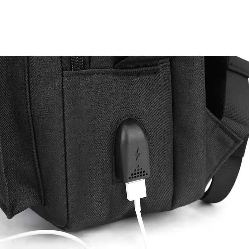 Черный рюкзак для ноутбука с usb зарядкой противоугонные мужские школьные сумки