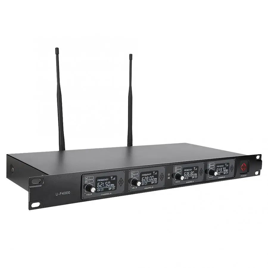 microfone UHF 641.5~672.3Mhz 1 to 4 Professional Wireless Microphone Lapel Microphone 100-240V condenser microphone