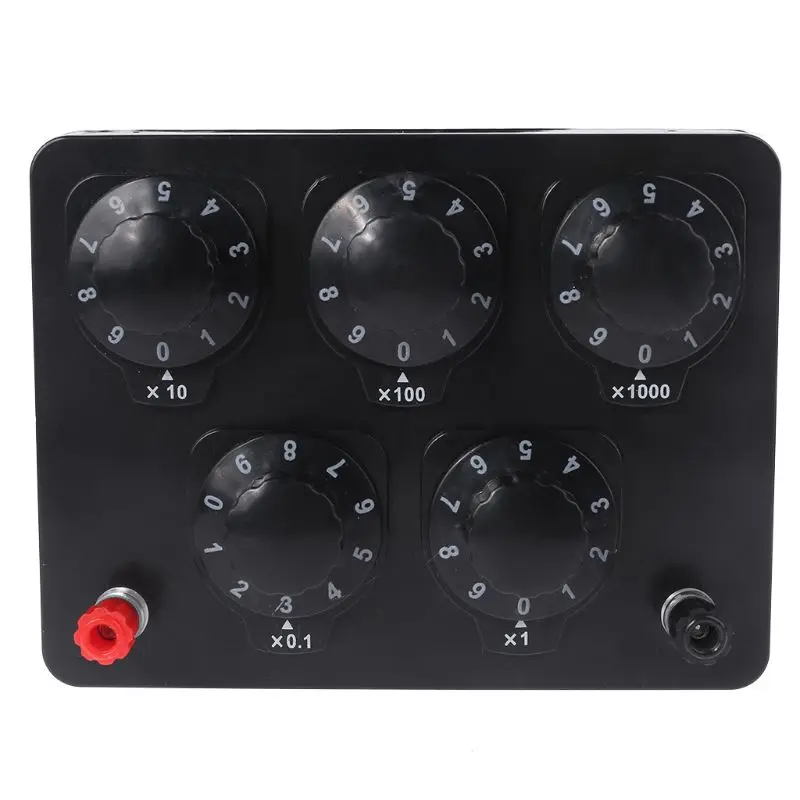 0-9999.9 Ohm Variable Resistance Box Decade Resistor Experimental Equipment For Physical School Teaching Jun17 Resistance Box