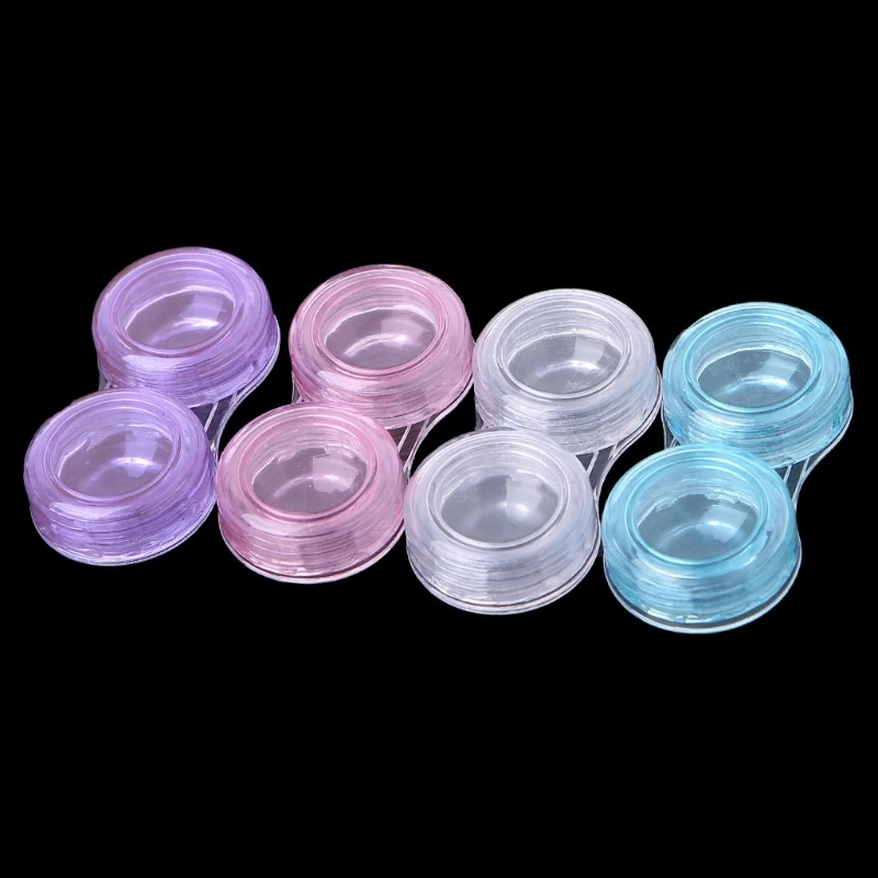 

Contact Lens Double Box Transparent Clear Travel Portable Case Storage Container M2EB
