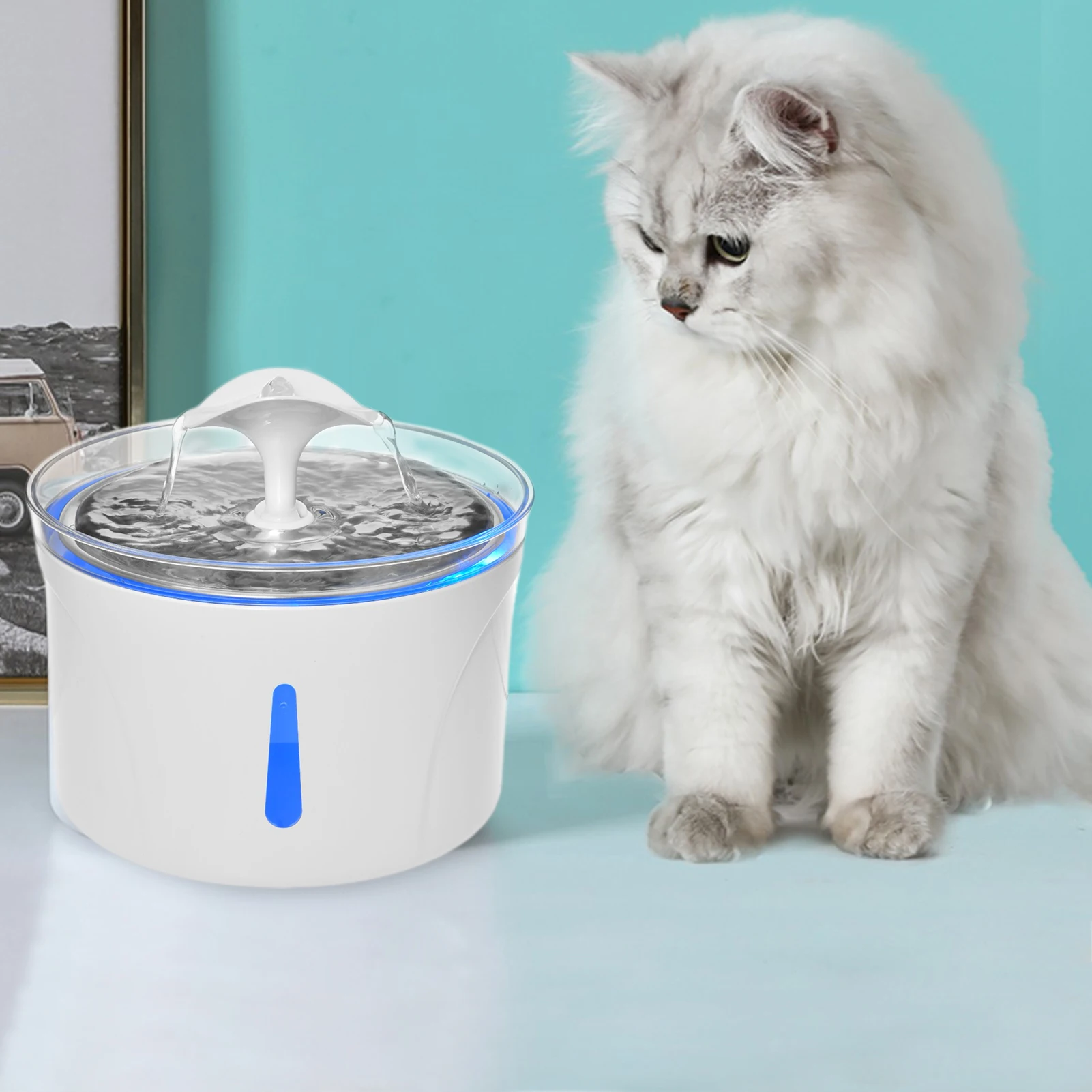 

2.5L Automatic Cat Water Fountain LED Electric Mute Water Feeder USB Dog Pet Drinker Bowl Pet Drinking Dispenser For Cat Dog