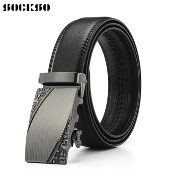 

2019 New Business Lengthened Belts Men Fashion Men casual Automatic Buckle Minimalist Design Leather Belt PK06