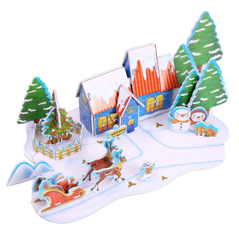

Christmas Paper Toy Home & Living House Puzzle Christams gift Puzzle toy Home & Kitchen Home Cartoons