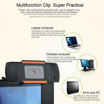 

Webcam HD 480/1080p USB Camera Rotatable Video Recording Web Camera with Microphone For PC Computer